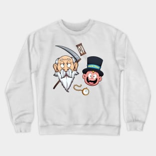 New Year Character Faces And Elements Crewneck Sweatshirt